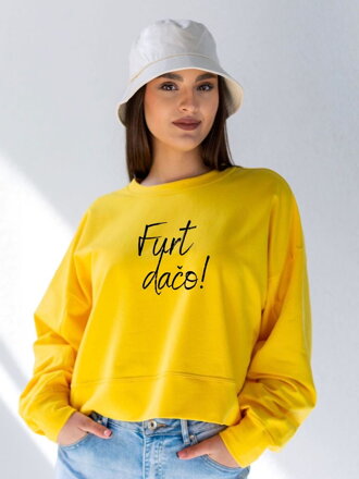 Damen Oversize Sweatshirt VSB JELLY FURT DAČO gelb