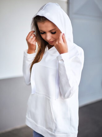 Damen Sweatshirt mit Kapuze VSB-Viki weiß