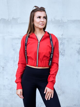 Kurzes Crop-Top Sweatshirt VSB LEA rot