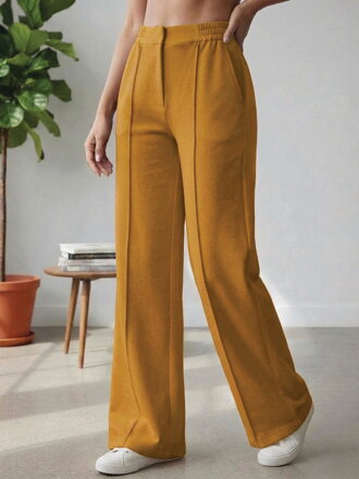 Elegantné dámske nohavice VSB LEMI horčica