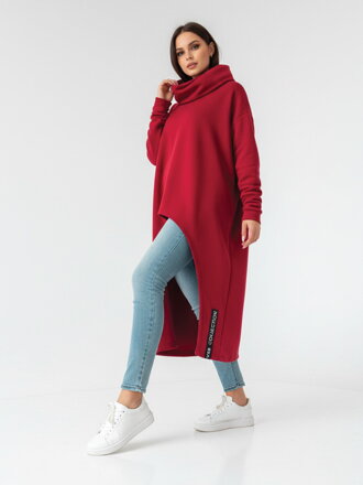 Luxuriöser Damenponcho VSB Collection LONG Burgun