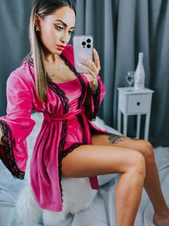 Kraťasový pyžamový set JANNYS VSB22 dark pink