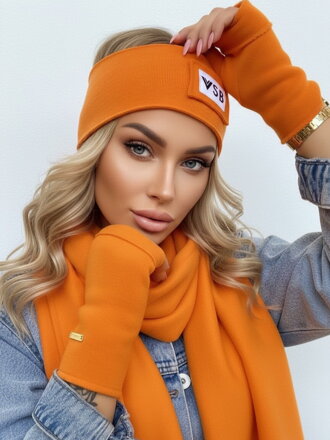 Sweatshirt VSB Set Schal + Stirnband + Handschuhe Orange