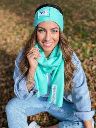 Schal+Stirnband Set menthol