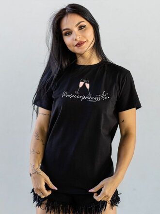 Štýlové dámske VSB PROSECCO PRINCESS tričko čierne