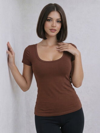 Dámske tričko VSB HELA 01 s krátkym rukávom chocco