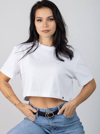 Damen Basic weißes Croptop VSB LILLY