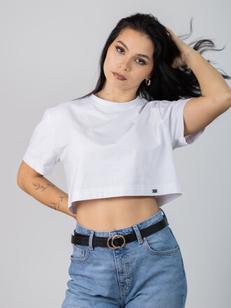 Dámsky basic biely croptop VSB LILLY 