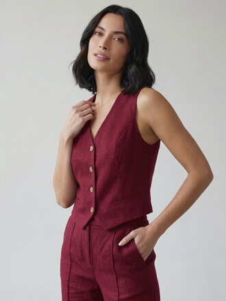 Dámska luxusná bordová vesta VSB LEMI 