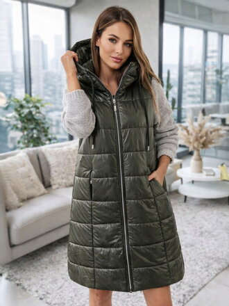 Damen-Sportweste in Dunkelgrün