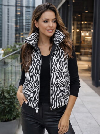Damen Sportweste mit Animalprint