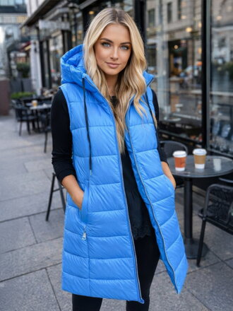 Warme Damenweste in Blau