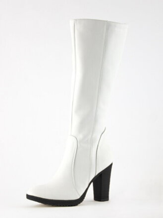 VERSABE Elegante Lederstiefel Model 08 in weiße Farbe