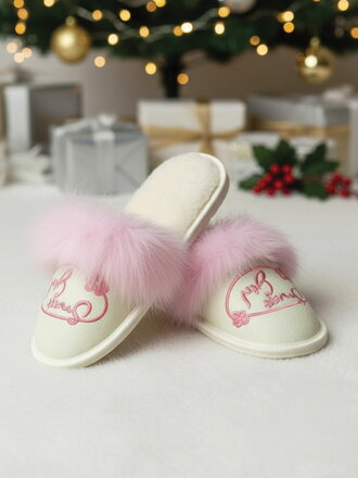 Warme Damen Pantoffeln Modell 36 Süßes Mädchen rosa