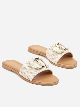 Sommer Flip-Flops in Beige Q7055-42 Farbe