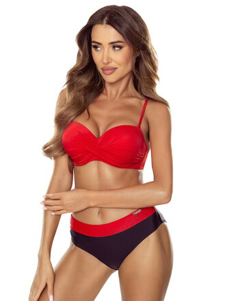 Dámske dvojdielne plavky EVITA GX C/Z červená + čierna