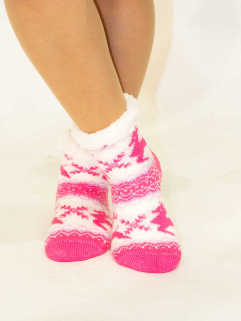 Tolle Kinder Thermo-Socken Rentier rosa-weiß