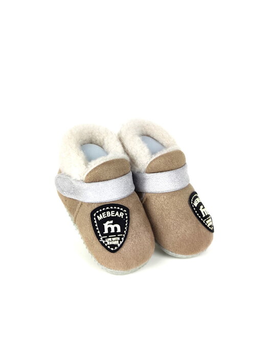 Jungen Krabbelschuhe beige