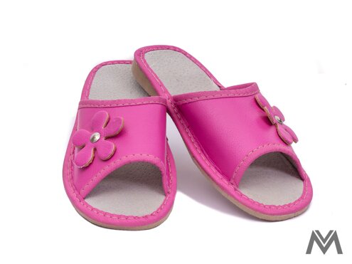 Kinder Lederhausschuhe Modell 05 rosa