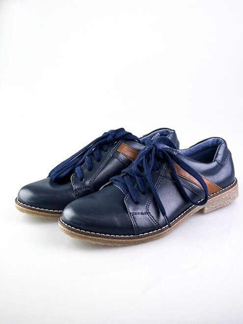 Festliche Jungen Halbschuhe Model 303 blau