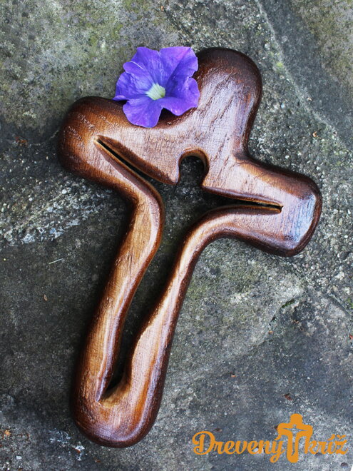 Eichenholzkreuz 26x16cm 006
