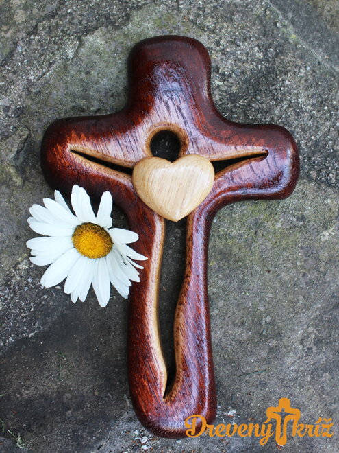 Eiche Holzkreuz 26x16cm 011
