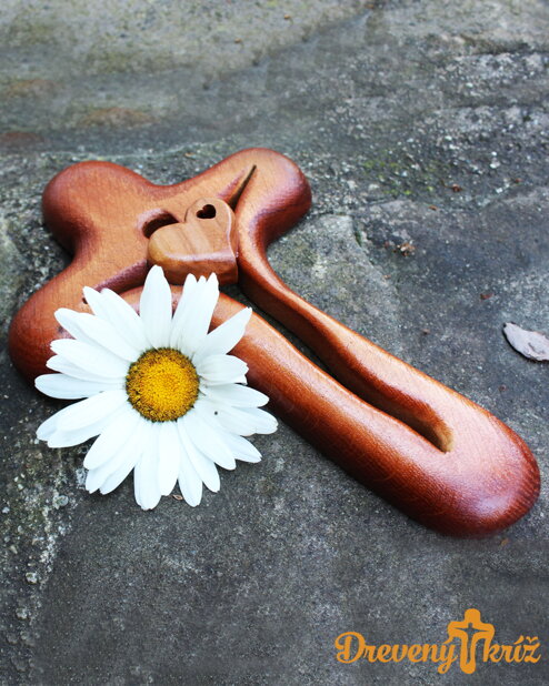Eiche Holzkreuz 29x18cm 007