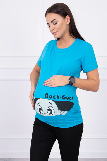 Frauen Mutterschaft T-Shirt 2992 türkisblau