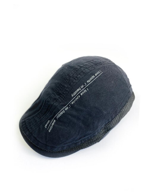 Herren-TN-Cap aus Baumwolle mit Schirm, schwarz