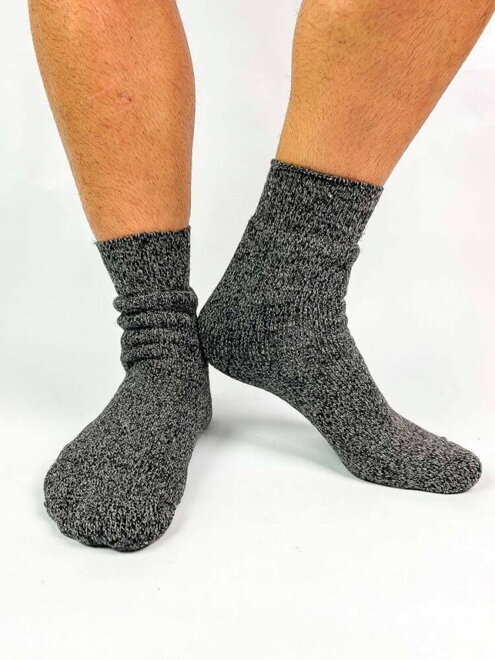 Melírované ponožky v tmavo-sivej farbe