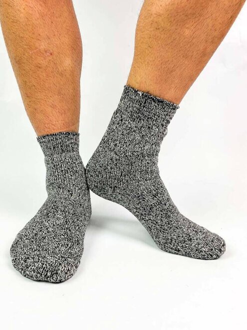 Pánske vlnené ponožky melír svetlo-sivý