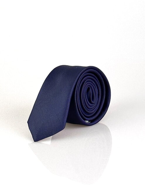 Tmavo-modrá štýlová pánska kravata 