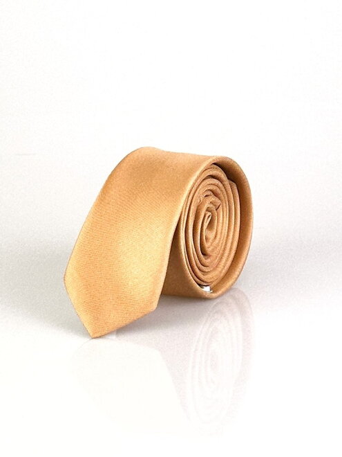 Pánska elegantná kravata v zlatej farbe 