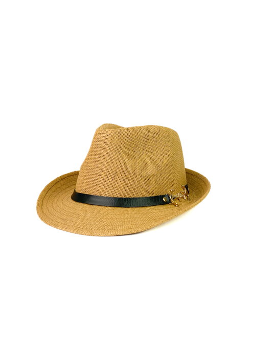 Hnedý pánsky klobúk na leto 18-79
