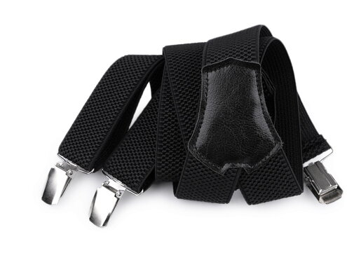 Herren Hosenträger Breite 3,5 cm Länge 120 cm in Schachtel 650303 schwarz