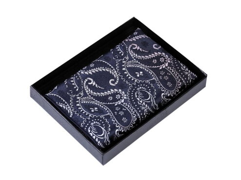 Herren Einstecktuch Paisley-Muster 770802 dunkelblau