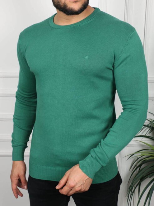 Štýlový pánsky sveter v khaki farbe 