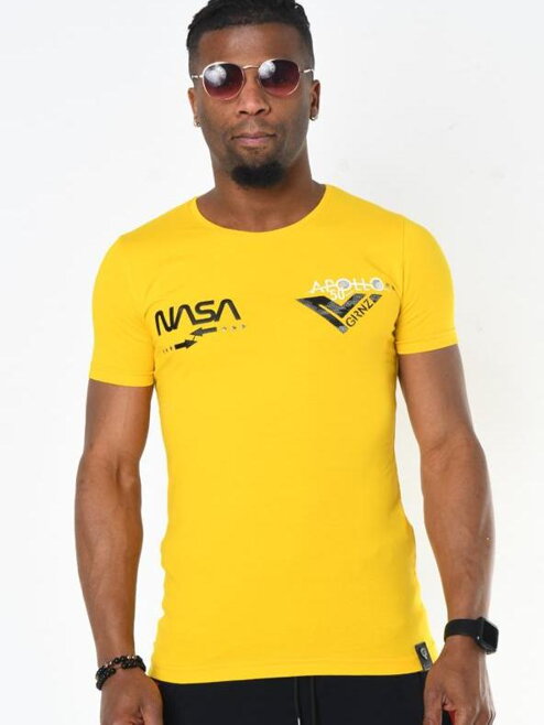Herren T-Shirt NASA gelb