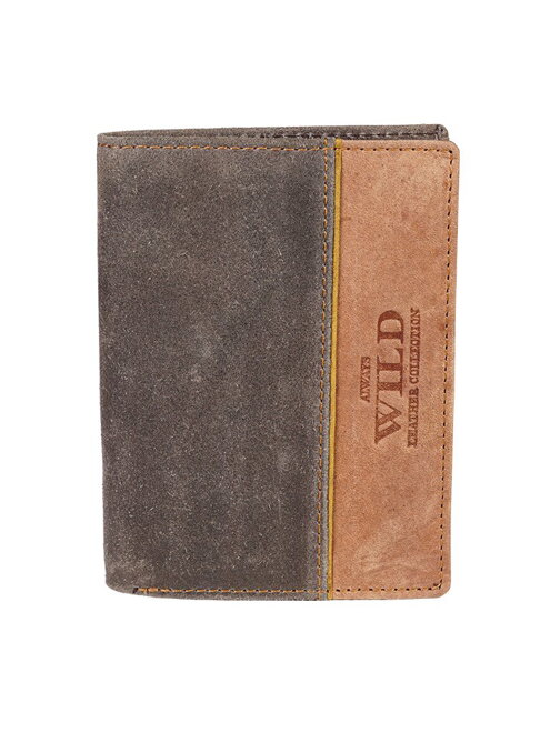 Pánska kožená peňaženka Wild N4-SHS hnedá