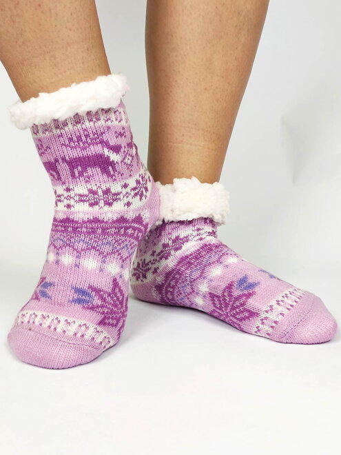 Tolle Kinder Thermo-Socken 20-01 Weihnachtswunder lila