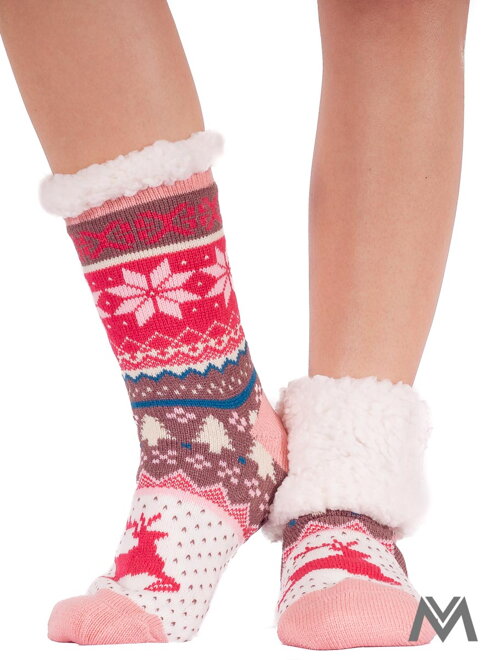 Thermo Socken Rentier lachs