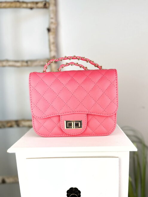 Dámska štýlová crossbody kabelka broskyňa 