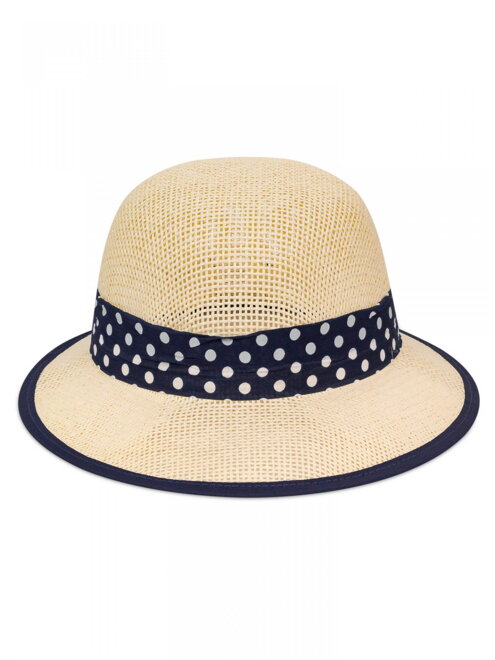 Damenhut mit Schleife KDS- 22 butter-blau