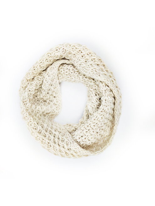 Damen Strick-Loop-Schal beige