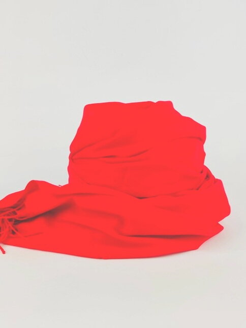 Damen Viskose-Schal B21-07 ohne Muster rot