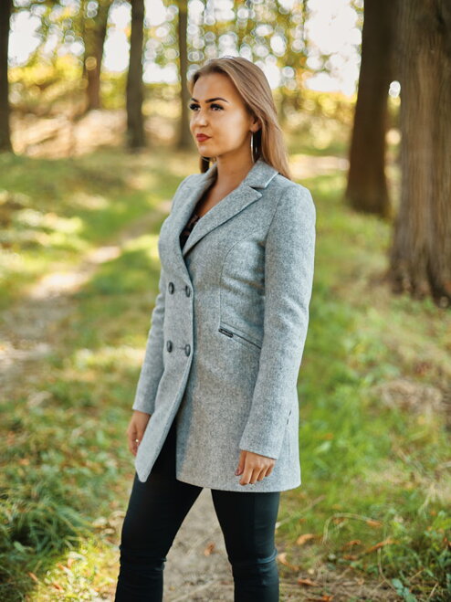 Damen Wintermantel LEA grau meliert