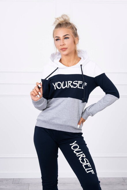 Damen Trainingsanzug YOURSELF 65456 weiß+blau+grau