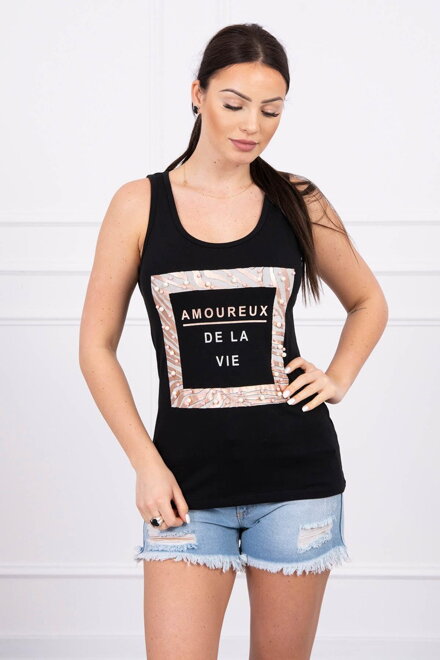 Damen Tanktop AMOUREUX DE LA VIE 65424-12 schwarz