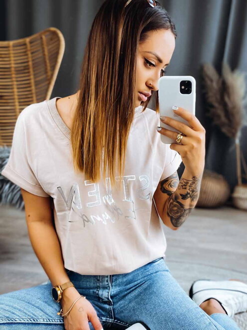 Damen T-Shirt STIEN MFY beige