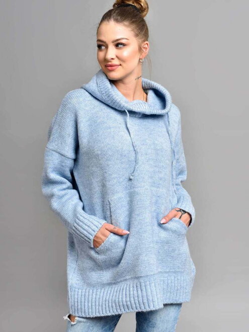 Pohodlný štýlový sveter BUENO light blue
